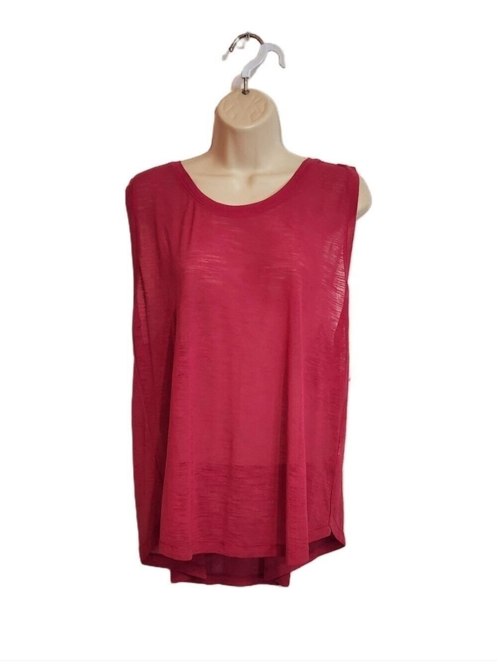 Ideology Pink Sleeveless Semi Sheer Workout Tank Top 2X Large